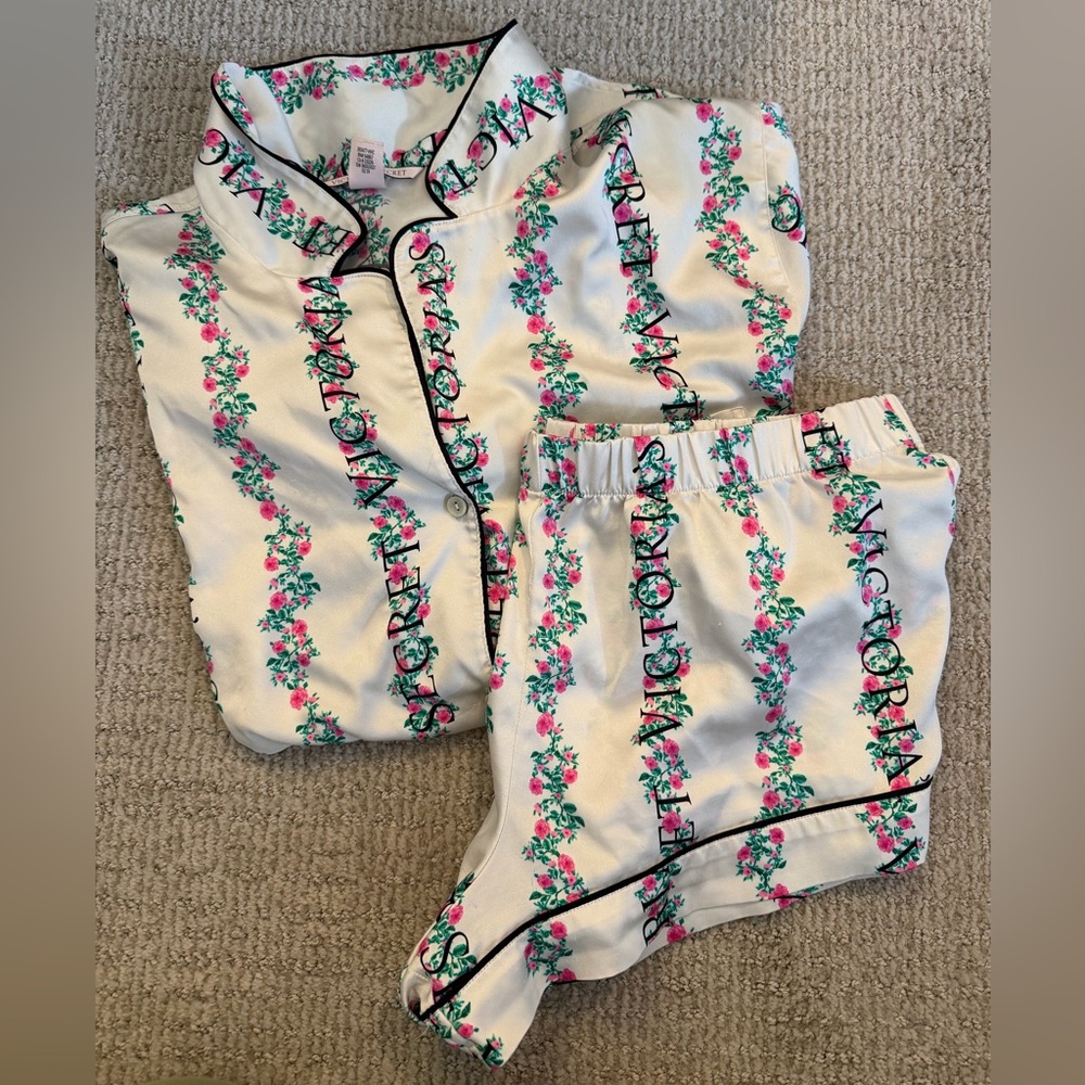Victoria’s Secret Silk Floral Pajamas Set